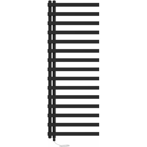 Prefilled Electric Heated Towel Rail Designer Radiator Ladder Warmer Rads 1600x600mm Black (1/5)