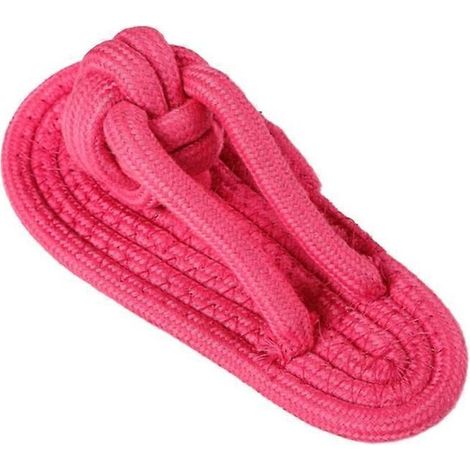 Jouets en coton pour chiens, pantoufles en corde pour jouer à l'intérieur, jouets noués résistants aux mâchouillages pour petits chiens. (1/4)