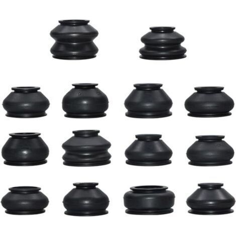 14-teiliges Kugelgelenkmanschetten-Set, universelles Gummi-Kugelgelenk-End-Ersatzset, Gummistaubkappe für Spurstangenende und Kugelgelenkstaubkappe
