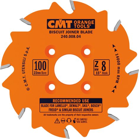 241.008.04 LAME CIRCULAIRE POUR LAMELLO HW 100X3.96/3.1-3.8X22 Z8 PLAT