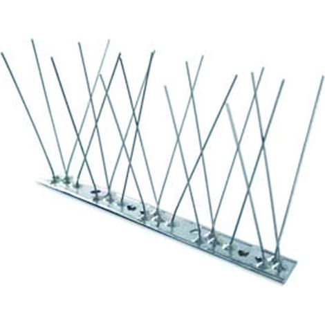 Dissuador anti aves acero inoxidable 100x10