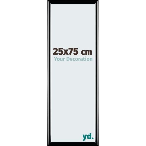 yd. - Cadre photo 25x75 - Noir Brillant - Plastique - Bordeaux
