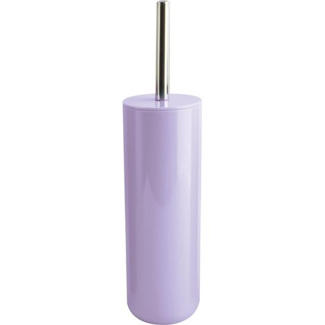 Brosse WC Porte-Balai Toilette Pot à Balai INAGUA - Ensemble WC à Poser en Polystyrène Balayette avec Manche en Acier Inoxydable Lavande (1/5)