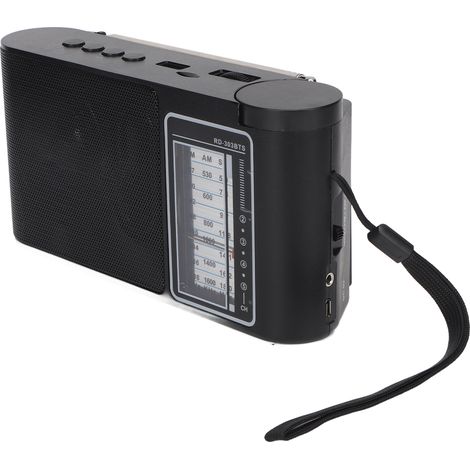 Radio portable à batterie FM AM SW multibande rechargeable solairement avec Bluetooth et antenne télescopique pour une utilisation intérieure et extérieure (1/5)