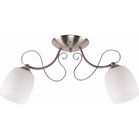 Candellux AMBA lampada sospensione vetro cromo 2xE27 (1/2)