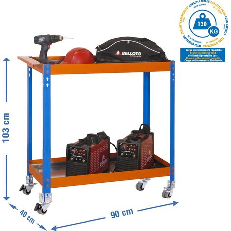 Simonrack Wagon 2/400 carrello metallico blu/arancione