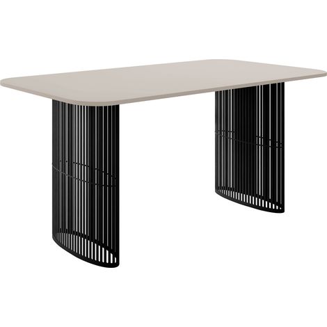 Mesa Oswego 163, Cachemira, 76x90x160cm, Alargamiento, Aglomerado laminado, Metal