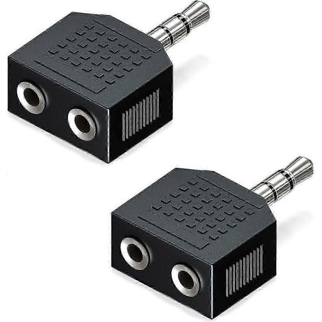 Adaptateur double prise jack stéréo 3,5 mm, répartiteur audio, répartiteur audio d'une prise jack 3,5 mm vers deux prises jack 3,5 mm. (1/5)