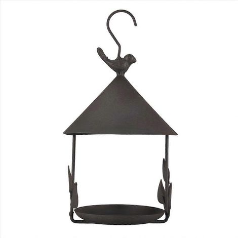 Hängender Futterspender aus Schmiedeeisen, wetterfest, winddicht und wasserdicht, ideal für den Außenbereich, perfekt für Garten und Terrasse. (1/5)