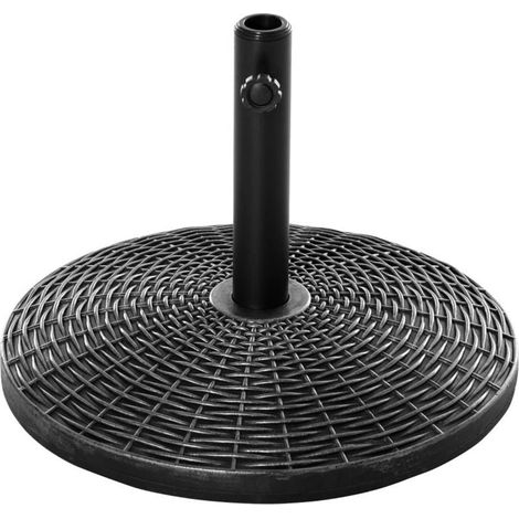 Base in poliresina tonda per ombrellone palo centrale marmetta da 25 kg (1/4)