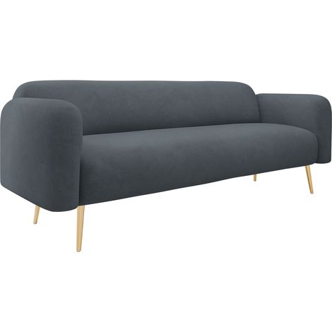 Sofá Comfivo Beatitudo III, Uttario Velvet 2970, 204x71x75cm, Tapiz, Patas: Metal (1/5)