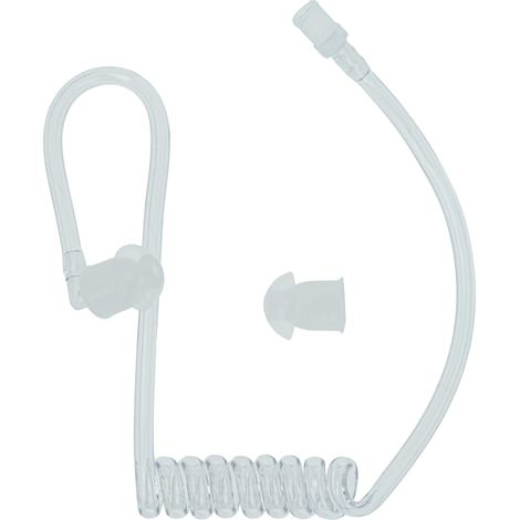 vhbw Security Schallschlauch Ohrhörer, 2x Ohrstöpsel für Headset, Funkgerät - transparent
