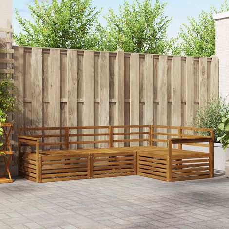 vidaXL Outdoor-Sofagarnitur 4 pcs Natur Massivholz Akazie (1/5)