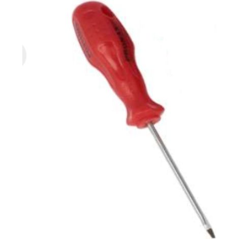 PROMAX - CACCIAVITE GS CON PUNTA PIATTA MAGNETICA 4x80MM - MANICO ROSSO ERGONOMICO