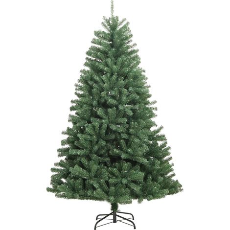 Sapin de Noël Arbre de Noël artificiel à charnières avec support vert 240 cm (1/5)