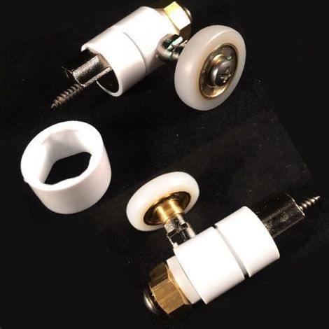 Ricambio ruota cuscinetto rotella diametro 25 con dado bianco 81004301 Teuco (1/2)