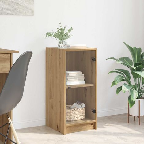 vidaXL Buffet chêne artisanal 35 x 37 x 76 cm Bois d'ingénierie (1/5)