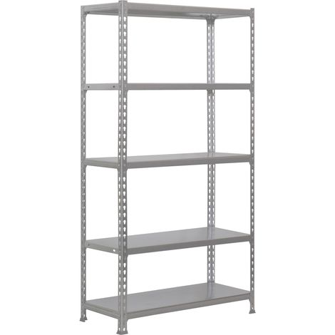 SimonRack Scaffale Portaoggetti, 2000x1000x300 mm, 5 Ripiani, Portata 180 kg per Ripiano, Metallo, Scaffale da Garage, Grigio – Simonclick