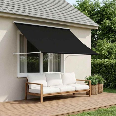 Tenda da Sole Nero 250 x 150 cm vidaXL