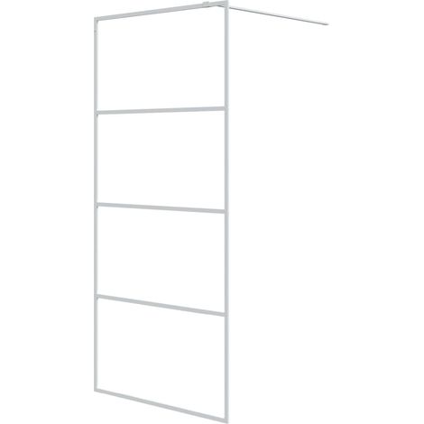 Maison Exclusive - Parete Doccia Walk in Bianca 90x195 cm Vetro Trasparente ESG