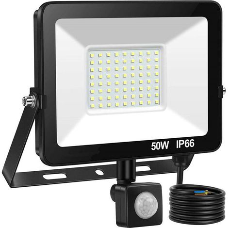 Projecteur LED - LARGEIGHT - 50W - Détecteur de Mouvement - IP66 - 5000LM - Extérieur (1/4)