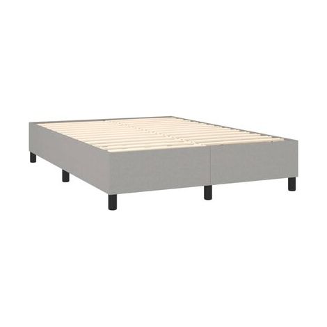 Sommier champignon avec matelas LED, gris clair, 140 × 200 cm, tissu, tissu doux et respirant, éclairage led d’ambiance, pour chambre, confort quotidien, assemblage rapide (1/5)