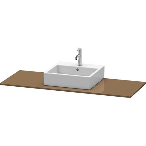Consola Duravit XSquare 060G, 1400x 550 mm, 1 recorte en el centro, Color (frente/cuerpo): Marrón Oliva Laca Alto Brillo - XS060GM6161