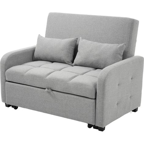 Multifunktionales klappbares Schlafsofa in Grau aus Stoff mit verstellbarer Rückenlehne (1/5)