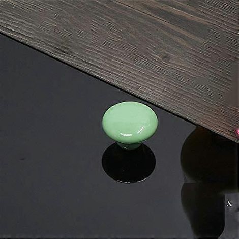 Boutons de porte en céramique colorée pour tiroirs et placards, installation facile en un seul trou, vert 38 mm (1/5)
