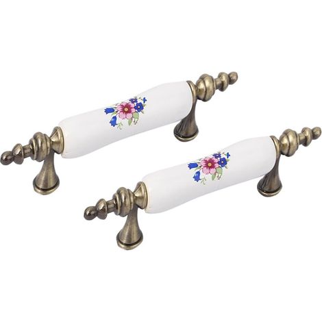 Keramik Metall Schraubentyp Blume Gedruckt Zuggriff Griff 2 pièces (8b7c065d56f1d14718f4ab0542a7b675 (1/3)