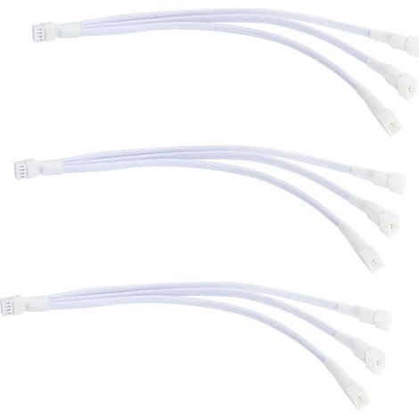 3pcs PWM Splitter PWM Fan Splitter PC Ventilateur Carte Mère Y Câble Adaptateur Câble Adaptateur 4 Broches/3 Broches Ventilateur Câble pour Fan Hub Ordinateur Atx Boîtier Ventilateur Extension Argb (1/5)