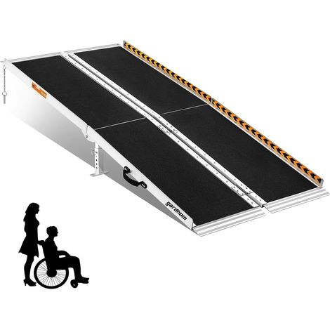Wheelchair Ramps, 152 x 72 cm, Loading Ramp, Non-Slip Folding (1/5)