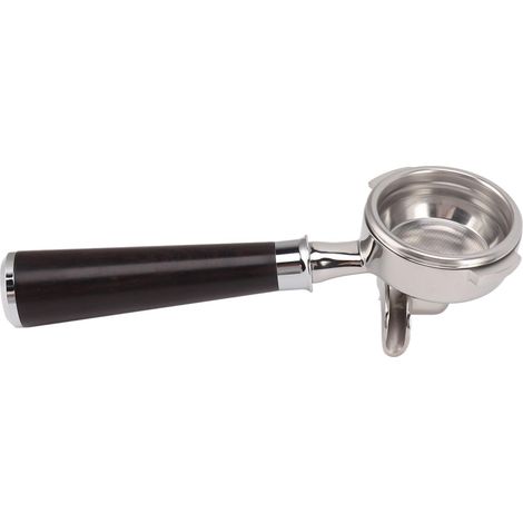 Filtre 58mm 2 becs, panier inoxydable à mailles fines, poignée bois palissandre, accessoire détachable pour machine à café NOWWA A (1/5)