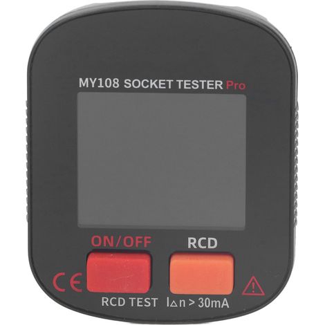 Tester digitale per prese elettriche, schermo a LED, rilevatore di filo di terra con test RCD 30. (1/5)