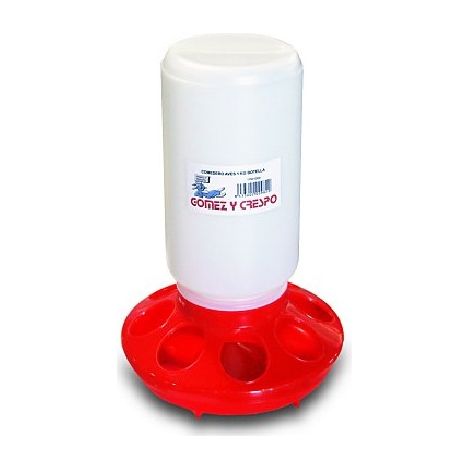 GYC Comedero para Aves Pequeñas, con Tapa Antidesperdicio, Capacidad 1 kg