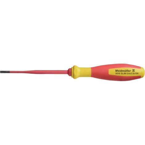 Weidmüller SDIS SLIM 0.6X3.5X100 Tournevis pour vis à fente Largeur de lame: 3.5 mm Longueur de la lame: 100 mm
