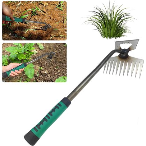 Désherbeur Manuel,Arrache Pissenlit,Outil De Désherbage Manuel,Arrache Mauvaise Herbes,Désherbage Outil,Désherbage Rapide,11 dents (1/5)