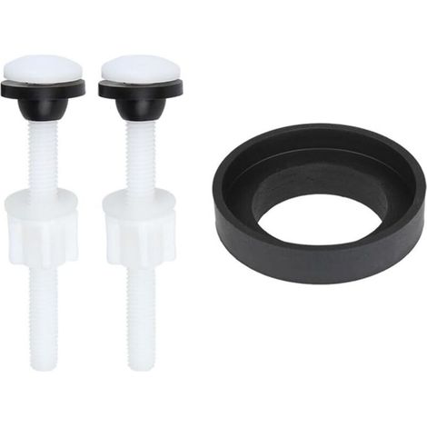 Vis et boulons de fixation en plastique pour réservoir de toilettes - avec rondelles, adaptés aux toilettes en deux parties - 2 pièces (1/5)