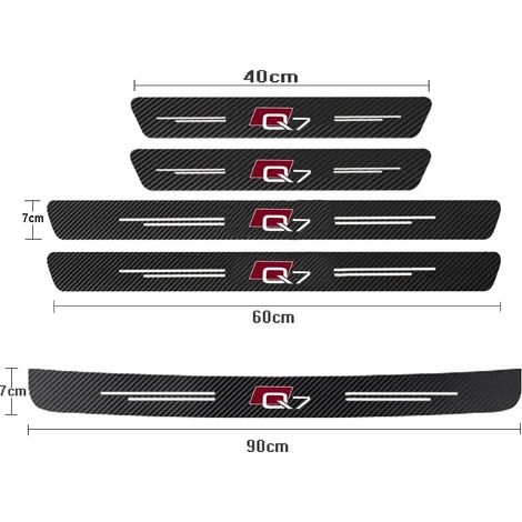 (5 pièces pour Q7) Protections de seuil de porte en fibre de carbone pour Audi Q7 Quattro 2017-2023 (1/3)