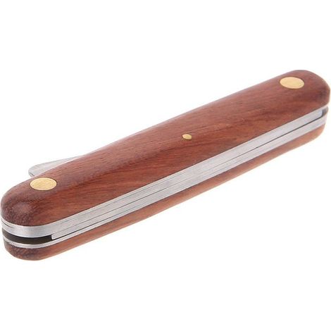 Dripex Outils de jardinage, outil de greffage de fruits et légumes, manche en bois de rose, couteau de greffage de bourgeons à double ouverture (1/5)