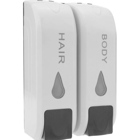 Shower soap dispenser for wall. 2 x refillable tank