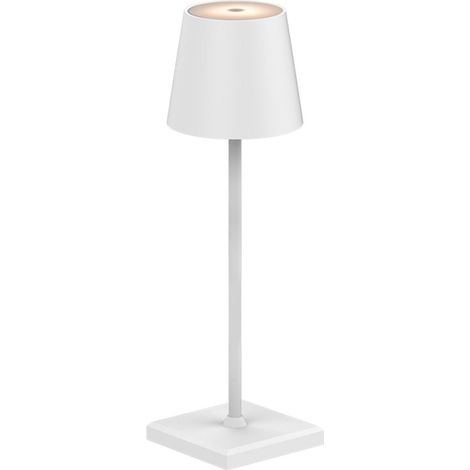 Lampada da tavolo LED, tonalità regolabile, 260 lm, 3,3 W, ricaricabile USB, bianca