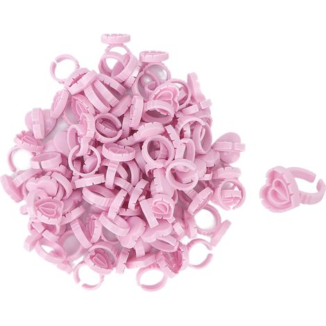 100 Cupules à Colle pour Cils Jetables, Anneau Porte-Glue pour Extensions de Cils, Gobelets à Éclosion Rapide (1/5)
