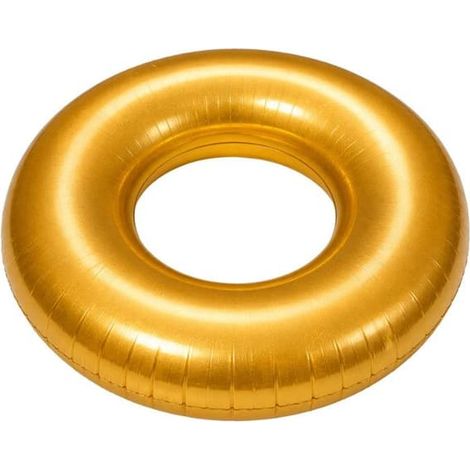 Bouée SIROCO ronde dorée de 80 cm - PVC résistant - Gonflage facile - Unisexe (1/5)