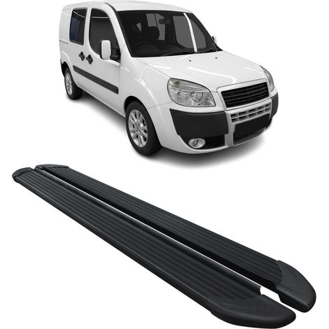 Marchepieds Latéraux pédale pour Fiat Doblo 2000-2010 L1 Aluminium Noir 2Pcs (1/5)