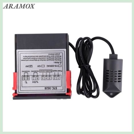 ARAMOX Digitaler Temperatur- und Feuchtigkeitsregler mit integriertem Sensor (24 V) (1/4)