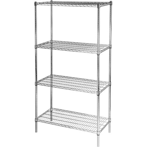 Étagère chromée, 4 étagères, pliable, 900x450x1800 mm - Stalgast (1/4)