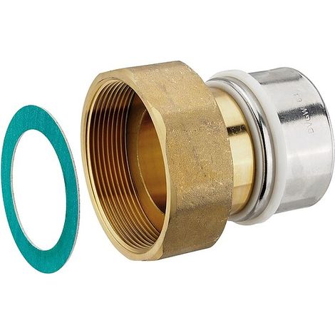 Press-Verschraubung mit Überwurfmutter 2 1/2'' IG - flachdichtend - für Alu-Verbundrohr 63 x 4,5 mm (1/2)