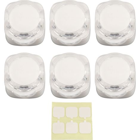 6 Pcs organisateur câbles magnétique 7,5mm slot charge cordon clip support bureau fil keeper avec ruban sans trace blanc (1/5)