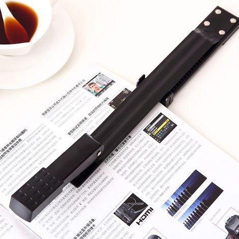 Agrapheuse de bureau métallique grande capacité, bras long à main pour papiers, agrafeuse professionnelle pour bureau et école. (1/5)